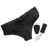 Burlesque Slip Met Vibrator - Zwart Burlesque Slip Met Vibrator - Zwart