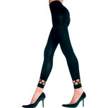Lange Legging Met Opengewerkte Onderkant - Zwart Lange Legging Met Opengewerkte Onderkant - Zwart