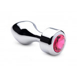 Aluminum Buttplug Met Roze Kristal - Groot Aluminum Buttplug Met Roze Kristal - Groot