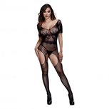 Baci - Jarretel Catsuit Met Korte Mouwtjes Baci - Jarretel Catsuit Met Korte Mouwtjes